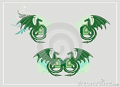 Dragon symbols Vector Illustration