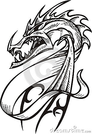 Dragon Template. Vector Illustration