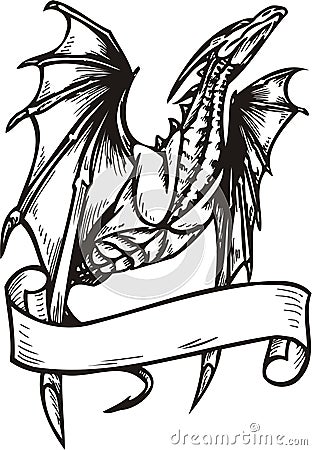 Dragon Template. Vector Illustration