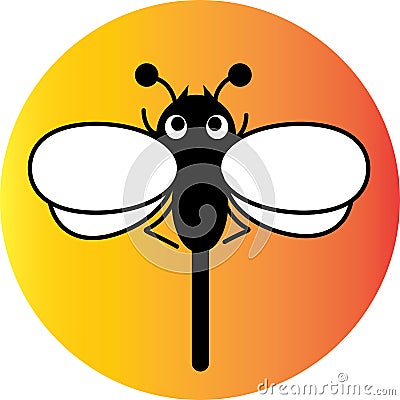 Dragonfly illustration icon or logo Cartoon Illustration