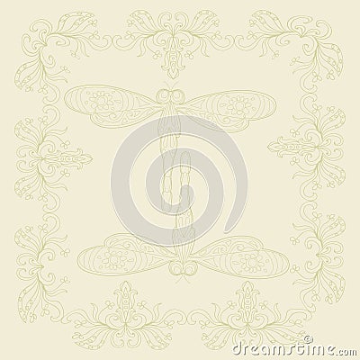Dragonfly Abstract decorative pattern Stock Photo