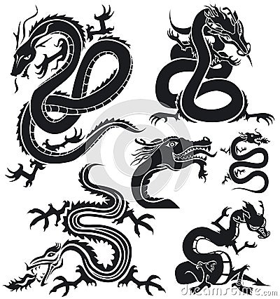 Dragons Vector Illustration