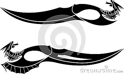 Dragons daggers Vector Illustration