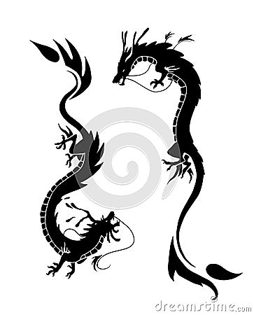 Dragons Vector Illustration