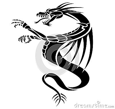 Dragons tattoo Cartoon Illustration