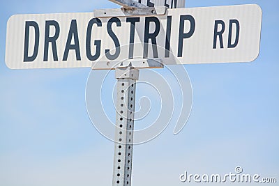 Dragstrip Rd Sign in Goodyear, Maricopa County, Arizona USA Stock Photo