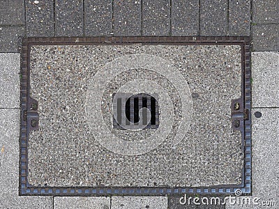 drain manhole detail Stock Photo