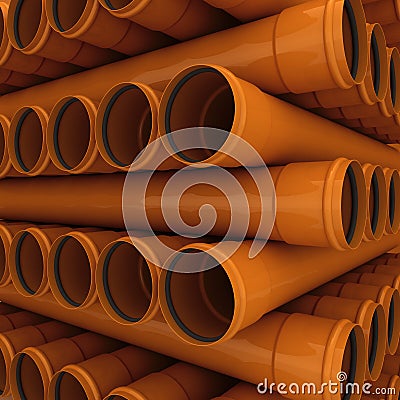 Drain pipes Stock Photo