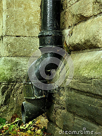 Draining pipe Stock Photo