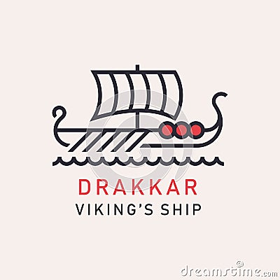 Drakkar Viking Ship Stock Photo