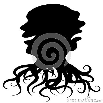 Drama Mask Abstract Icon Vector Illustration