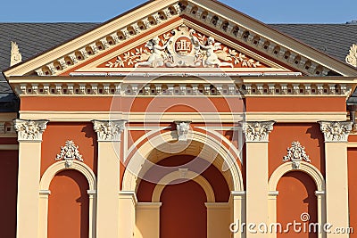 Drama theater in klaipeda in Lithuania on holiday. Editorial Stock Photo