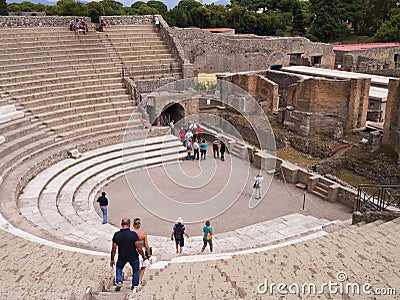 Drama theatre in Pompeii Italy Editorial Stock Photo