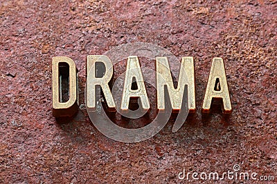 Drama word rust Stock Photo