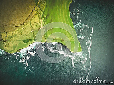 Wild dramatic cliffs in wrst of Ireland Stock Photo