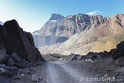 Dramatic andes mountains Stock Photo