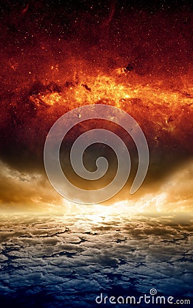 Dramatic apocalyptic background Stock Photo