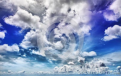 Dramatic blue sky Stock Photo