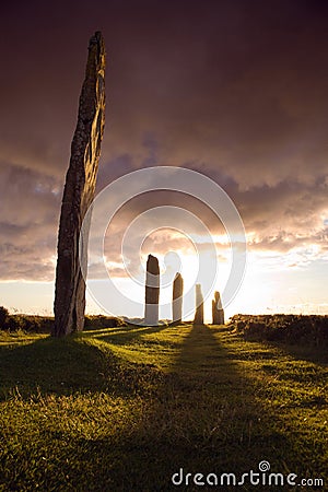 Dramatic brodgar Stock Photo