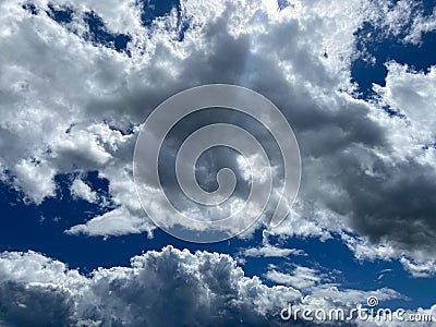 Dramatic Clouds on a Breezy Day Stock Photo