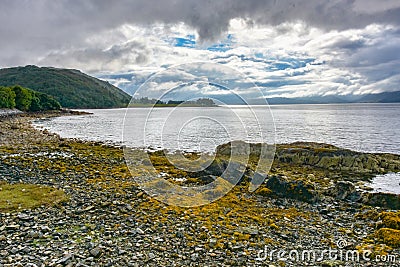 Dramatic sunset on Loch Linnhe, Scotland Stock Photo