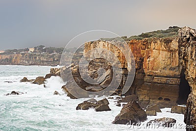 Dramatic coastline with cliffs Stock Photo