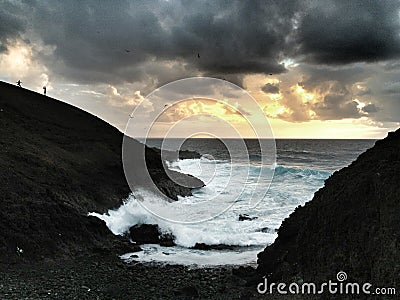 Dramatic Coastline Stock Photo
