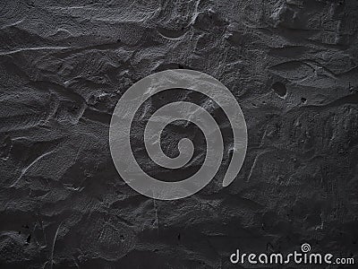 Dramatic raw dark grey concrete wall texture background. Stock Photo