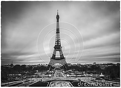 eiffel tower postcard Editorial Stock Photo