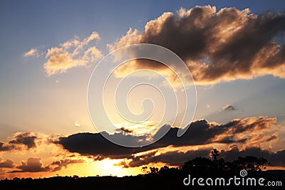 Dramatic evening sunset Stock Photo