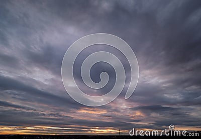 Dramatic fiery Sky at Dawn High Resolution Stock Photo