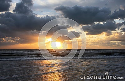 Dramatic Florida sunset Stock Photo