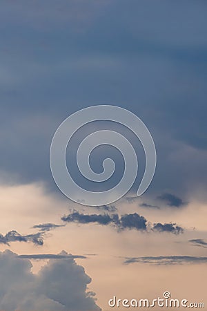 Dramatic gray clouds in the sky. Dark gray cloudy sky Stock Photo