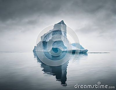 Dramatic Iceberg Drift Stock Photo
