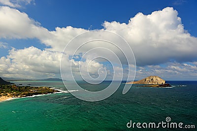 Dramatic landscape of Oahu, Hawaii Stock Photo