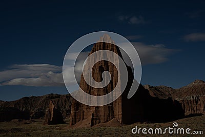 Dramatic Light Hits Temple of the Sun and Temple of the Moon Stock Photo