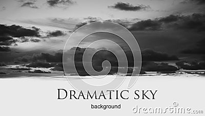 Dramatic night sky with clouds Stock Photo