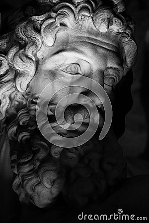 Dramatic portrait of Zeus, Master of Olympus Stock Photo