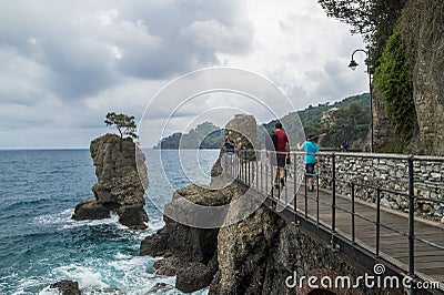 Dramatic scene at Portofino - La Spezia Editorial Stock Photo