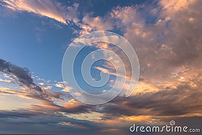 Dramatic Sky Over the Ocean Stock Photo