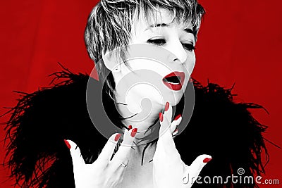 Dramatic singer Stock Photo