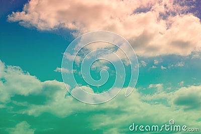 Dramatic sky and colorful clouds Stock Photo