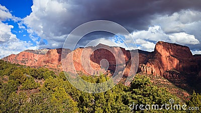 Dramatic Sky over Kolob Canyons Stock Photo