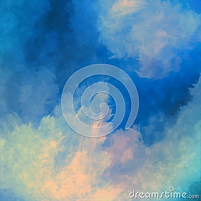 Dramatic Sky Painting Vector Background Vector Illustration