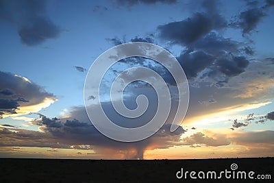 Dramatic sky with whirlwind Stock Photo