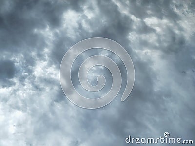Dramatic Storm Clouds in Medium Contrast Stock Photo