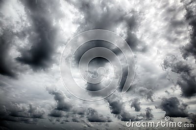 Dramatic stormy clouds. Stock Photo