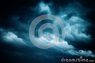 Dramatic stormy sky, dark clouds before rain Stock Photo