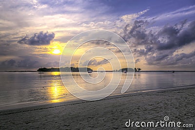 Dramatic Sunrise Colors Stock Photo