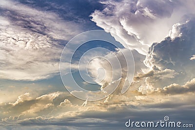 Dramatic Sunset Clouds Stock Photo